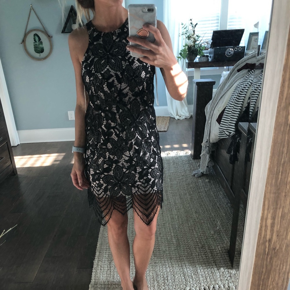 Black lace dress
